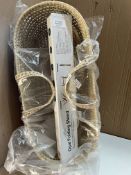 Waffle Palm Basket Natural Folding Stand. RRP £55 - GRADE U