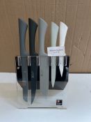 Richardson Sheffield Knife set and Perspex Knife block. RRP £30 - GRADE U