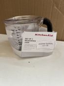 Kitchen Aid set of 3 measuring jugs. RRP £25 - GRADE U