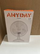 John Lewis 9 Inch desk fan. RRP £25 - GRADE U