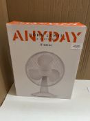 John Lewis Anyday 12 inch desk fan. RRP £20 - GRADE U