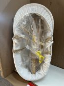 Waffle Palm Basket Natural Folding Stand. RRP £55 - GRADE U