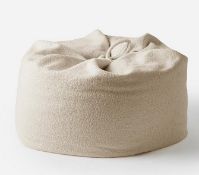 (96) Teddy Boucle Bean Bag Natural. Dimensions: (60x60x40).
