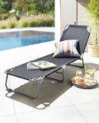 (101) Lot RRP £98. 2x Laguna Lounger. (1x Palm, 1x Black) RRP £49 Each. Durable And Weather Resis...