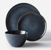 (109) Lot RRP £95. 2x Dinner Set Items. 1x Reactive Glaze 12 Piece Stoneware Dinner Set Blue RRP...