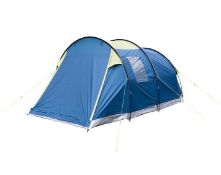 (19) RRP £299. Trespass Caterhun 4 Person Tunnel Tent Deep Teal. Features 190T Polyester Flysheet...