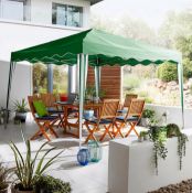 (72) 3x3M Pop Up Garden Gazebo Green. Dimensions: (H260 x W300 x D300cm).