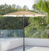 (92) Solana 2.5m Parasol Natural. Made Of Polyester Fabric With UV50+ And Grade 4 Colour Fastness...