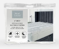 (59) RRP £119. Anti Allergy Hotel Quality Super King Mattress Topper White. The Perfect Answer To...