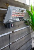 (98) La Hacienda Wall Mounted Quartz Heater. 2000w Lamp With Quartz Elements. Powder Grey Finish....