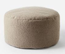 (102) Lot RRP £95. 2x Items. 1x Teddy Boucle Pouffe Mink RRP £50. 1x Chunky Weave Pouffe Mink RRP...
