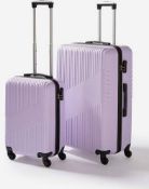 (64) RRP £100. 2 Piece Luggage Set Lilac.
