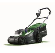 Title: (41/2K) Powerbase 40V Self Propelled Cordless Lawnmower 34cm. (With 2x Battery & 1x Dual