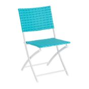 Title: (98/5K) Lot RRP £120. 3x New Chair Items. 2x Lettie Bistro Foldable Chairs Blue RRP £30 Each,