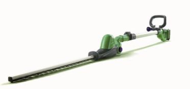 Title: (18/2K) RRP £99. Powerbase Cordless Pole Hedge Trimmer 41cm 40V. (With 1x Dual Charger, 2x