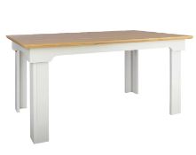 Title: (102/R3) RRP £99. Diva Dining Table Ivory. Detailed Frame And Strong Lines Ð Seats 6