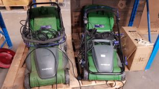 Title: (88/10B) Lot RRP £258. 2x Powerbase 1800W 41cm Electric Rotary Lawn Mower RRP £129 Each.