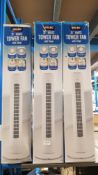 Title: (70/5K) Lot RRP £90. 3x Arlec 31Ó White Tower Fan With Timer RRP £30 Each.Description: (70/