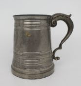 Pewter Tankard with Glass Bottom