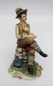 Capodimonte Shepherd Boy Figurine