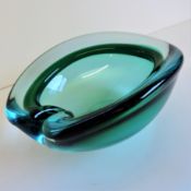 Circa 1960's Murano Archimede Seguso Geode Glass Bowl