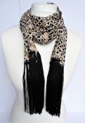 Designer Celine Silk Scarf Made in Italy 210cm Long