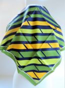 Vintage Multi Colour Abstract Silk Scarf Hand Rolled 67cm Square
