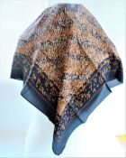Vintage Hand Rolled Silk Scarf 55cm Square