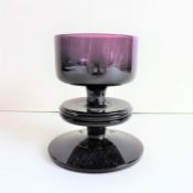 MARKED Wedgwood Amethyst Glass Sheringham Candlestick
