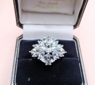 Sterling Silver 3.5ct Aquamarine Ring New with Gift Box