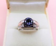 Sterling Silver Gemstone Ring New with Gift Pouch