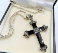 Vintage Italian Cross Pendant Necklace