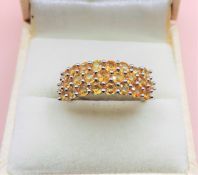 Sterling Silver Citrine Ring New with Gift Pouch