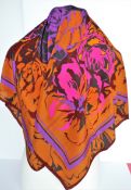 Vintage Signed Jean- Louis Scherrer Paris Silk Scarf