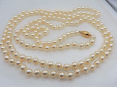 48 Inch Opera Length Single Strand Pearl Necklace