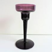 Wedgwood/Stennett-Willson Amethyst Glass Helix Candlestick