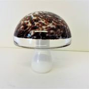 Signed Wedgwood Speckled Glass Mushroom circa 1970's