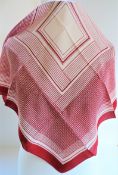 Vintage French Silk Scarf Hand Rolled 65cm Square