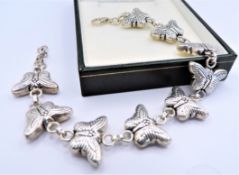 Sterling Silver Butterfly Bracelet with Gift Box