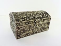 Silver Tone Velvet Lined Jewellery Box