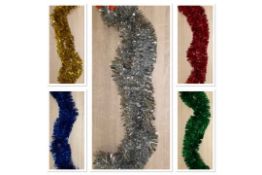 500 X Luxury Tinsel 1.8M 5 Colours Gold, Silver, Red, Blue, Green