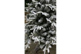 1 x 6FT Christmas Tree Artificial with Snow Frosted Mixed Pile Branches