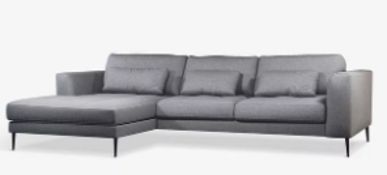 Item Description - John Lewis Siesta LHF Chaise End Sofa Bed with Storage, Metal Leg, Brushed T...