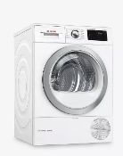 Item Description - Bosch Serie 6 WTWH7660GB Heat Pump Tumble Dryer, 9kg Load, White - Stock N...