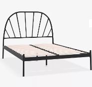 Item Description - John Lewis ANYDAY Sunrise Metal Bed Frame, Double, Black - Stock Number...