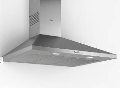 Item Description - Bosch Serie 2 DWP94BC50B 90cm Pyramid Chimney Cooker Hood, D Energy Rating,...