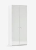 John Lewis ANYDAY Mix it Tall Double Wardrobe, Chrome Knob Handles, Gloss White RRP £275