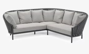 Item Description - John Lewis Chunky Weave Garden Corner Sofa Set, Grey - Stock Number - 8...