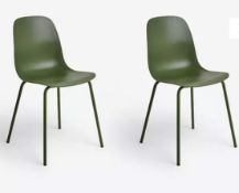 John Lewis ANYDAY Whitby Dining Chairs, Set of 2, Forest Green RRP £89