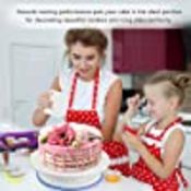 Wisfox Rotating Cake Decorating Plate With 2 Angled Palette Knife Set, Icing Smoother - for Baking..